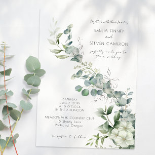 Elegante Eucalyptus groene bladeren Kaart
