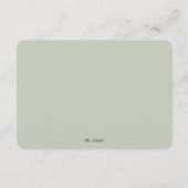 Elegante Eucalyptus Groene Boeken voor Baby Verzoe Informatiekaartje (Achterkant)