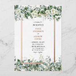 Elegante Eucalyptus Groene Botanische Folie Uitnodiging