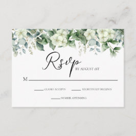 Elegante Eucalyptus Groene Botanische RSVP Informatiekaartje