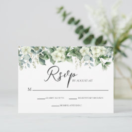Elegante Eucalyptus Groene Botanische RSVP Informatiekaartje