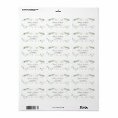 Elegante Eucalyptus Groene Bruids- Etiket (Full Sheet)