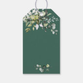 Elegante Eucalyptus Groene Favor Bedankt Cadeaulabel (Achterkant)
