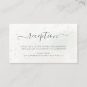 Elegante Eucalyptus Groene Goud Bruiloftsreceptie Informatiekaartje (Voorkant)