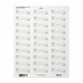 Elegante Eucalyptus Groene Gouden Bruiloft Etiket (Full Sheet)