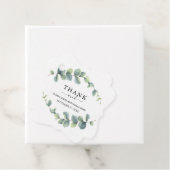 Elegante Eucalyptus Groene Huwelijk Bedankjes Labels (In situ)