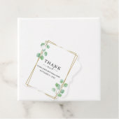 Elegante Eucalyptus Groene Huwelijk Bedankjes Labels (In situ)