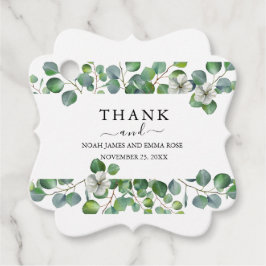 Elegante Eucalyptus Groene Huwelijk Bedankjes Labels