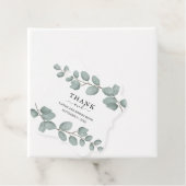 Elegante Eucalyptus Groene Huwelijk Bedankjes Labels (In situ)