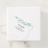 Elegante Eucalyptus Groene Huwelijk Bedankjes Labels (In situ)