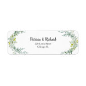 Elegante Eucalyptus Groene Huwelijk Etiket (Voorkant)