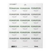 Elegante Eucalyptus Groene Huwelijk Etiket (Full Sheet)