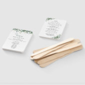 Elegante Eucalyptus Groene Huwelijk Handwaaier (Niet-gemonteerd)