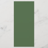 Elegante Eucalyptus Groene Huwelijk Menu (Achterkant)