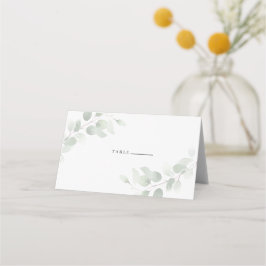 Elegante Eucalyptus Groene Huwelijk Plaatskaartje