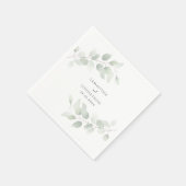 Elegante Eucalyptus Groene Huwelijk Servet (Hoek)