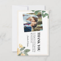 Elegante Eucalyptus Groene Huwelijks Dankkaart