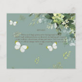 Elegante Eucalyptus Groene Huwelijksdata Bewaren (Achterkant)