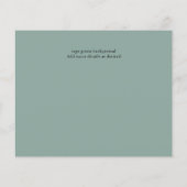 Elegante Eucalyptus Groene Huwelijksdatum Bewaren (Achterkant)