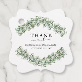 Elegante Eucalyptus Groene Huwelijksgunstlabels Bedankjes Labels