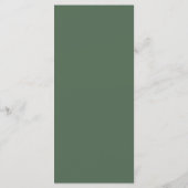 Elegante Eucalyptus Groene Huwelijksmenu Menu (Achterkant)