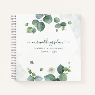 Elegante Eucalyptus Groene Huwelijksplanner Notitieboek