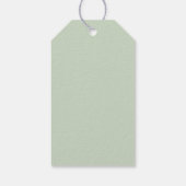 Elegante Eucalyptus Groene Initialen Trouwgunst Cadeaulabel (Achterkant)