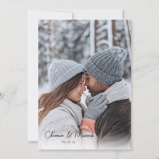 Elegante Eucalyptus Groene Klassiekers lettertype  Kaart (Voorkant)