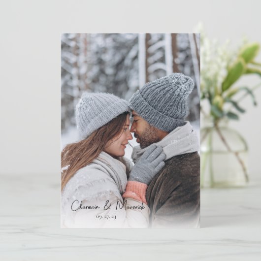 Elegante Eucalyptus Groene Klassiekers lettertype  Kaart (Staand voorkant)