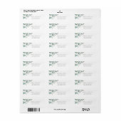 Elegante Eucalyptus Groene Retouradres Etiket (Full Sheet)