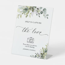 Elegante Eucalyptus Help Us Capture The Love Bord