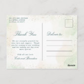 Elegante Eucalyptus Huwelijk Briefkaart (Achterkant)