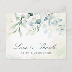Elegante Eucalyptus Huwelijk Briefkaart