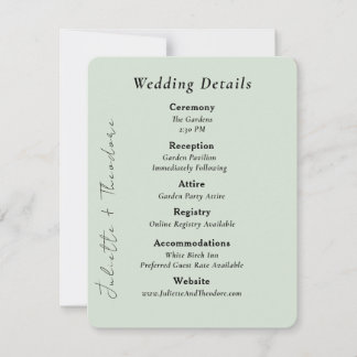 Elegante Eucalyptus Huwelijksdetailkaart Save The Date