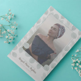 Elegante eucalyptus in liefdevolle herinnering beg bedankkaart