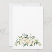 Elegante Eucalyptus Ivoorwitte Rozen Bruiloft Save The Date (Achterkant)