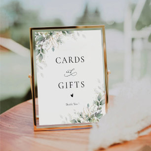 Elegante Eucalyptus Kaarten en Cadeaus Uithangbord Reclamebord Met Voetstuk