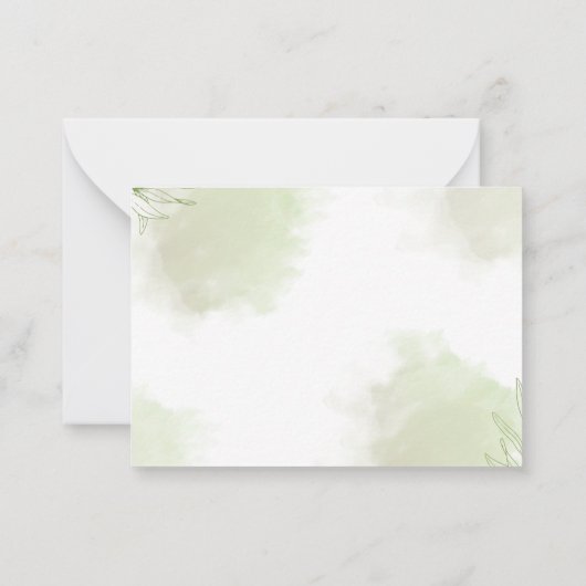 Elegante Eucalyptus laat bruiloft uitnodiging (Achterkant)