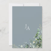 Elegante Eucalyptus laat groen gebladerte bruiloft Kaart (Achterkant)