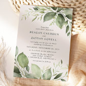 Elegante Eucalyptus laat moderne bruiloft Kaart