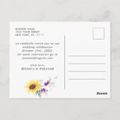 Elegante Eucalyptus Lavendel Bruiloft Save the Dat Briefkaart (Achterkant)