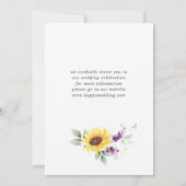 Elegante Eucalyptus Lavendel Bruiloft Save The Date (Achterkant)