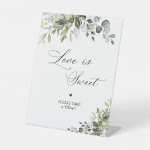 Elegante Eucalyptus Love Is Sweet Bord