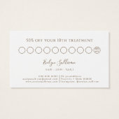 Elegante eucalyptus loyaliteitskaart visitekaartje (Achterkant)