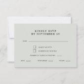 Elegante Eucalyptus Maaltijdkeuze Trouwen RSVP Kaartje (Achterkant)