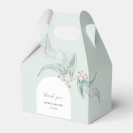 Elegante eucalyptus met bloemen Waterverf kunst Bedankdoosjes