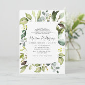 Elegante eucalyptus met groen Quiceañera Kaart (Staand voorkant)