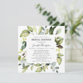 Elegante eucalyptus met groen Vrijgezellenfeest Kaart (Staand voorkant)