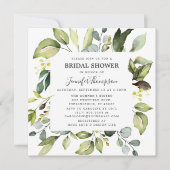 Elegante eucalyptus met groen Vrijgezellenfeest Kaart (Voorkant)