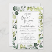 Elegante eucalyptus met groen Vrijgezellenfeest Kaart (Voorkant)